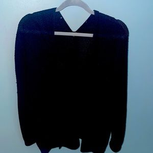 Black Knit Loose Fit Shrug